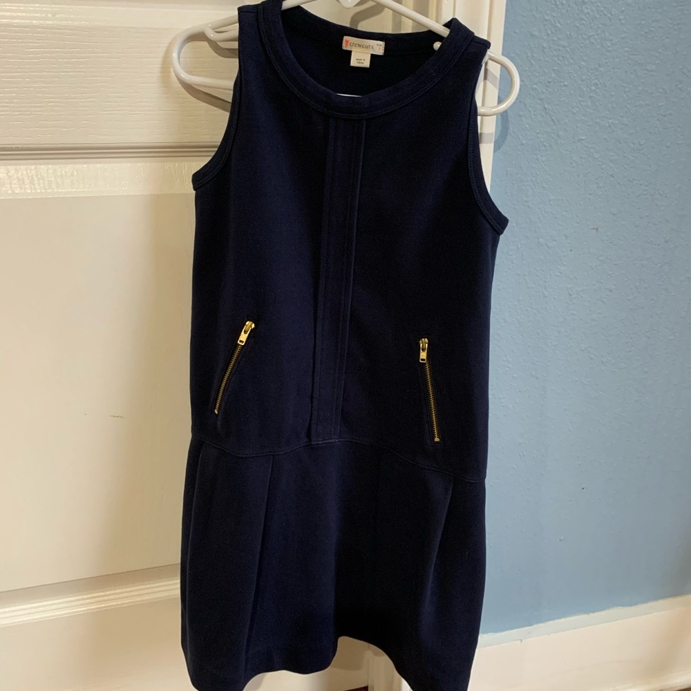 Jcrew crew cuts Navy pleated dress